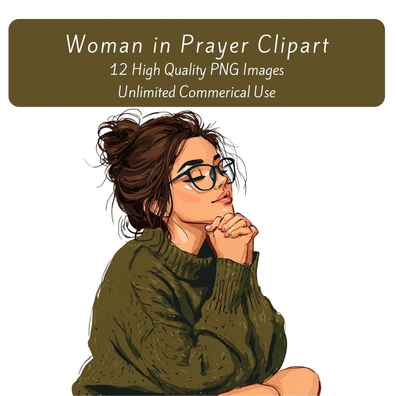 Ptrayer Graphics Woman Praying Clipart, Woman in Prayer Graphics, High Quality PNG ...