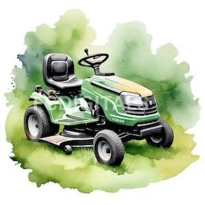 Lawn Mower Clipart, Gardening Clipart Images, Transparent Background PNG Clipart, Commercial Use, Scrapbooking Paper Crafts, Junk Journal image 8