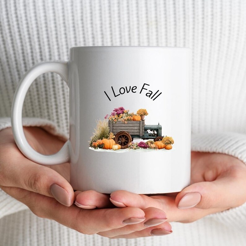 Fall Tractor Clipart, Autumn Harvest, Printable Watercolor Clipart ...