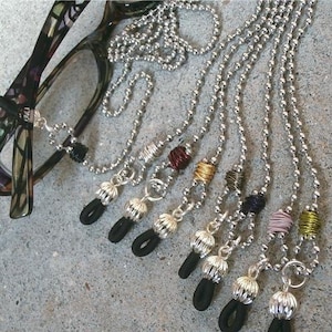 Eyeglass Chain, Glasses Chains, Eyeglass Leashes, COOL Eyeglass Chain Holder, Eyewear, YOUTHFUL, Choose Color/Length, Ball Chain, Industrial