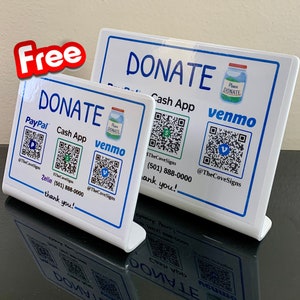 Gratis aanraken, QR-code voor donatie - accepteer donaties via PayPal, Venmo, Cash-app en Zellle - goede doelen, scholen en stichtingen