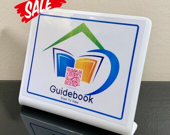 Airbnb QR Code Guidebook Sign: Acrylic Guest Information (Set of 2)