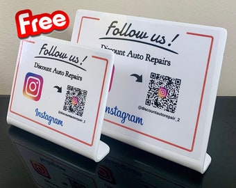 Instagram QR-kod Akrylskylt: Företagsmarknadsföring i sociala medier