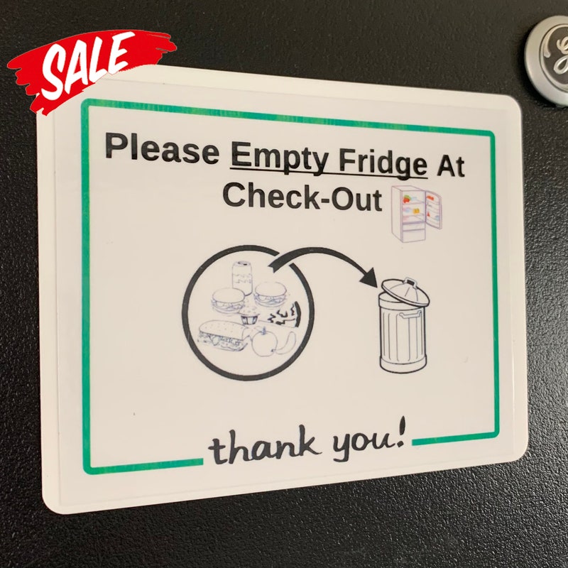 Fridge Clean Out Sign - Etsy