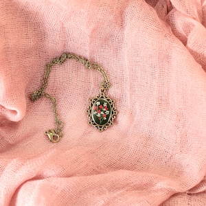 Green Romantic Gothic-  Cottagecore- Fairycore - Handcrafted Real flower Jewelry- Whimsigoth- Goblincore-  Dark Academia- Gift for Christmas