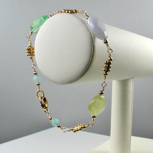 Colors of the Sea Bracelet Blue and Green Gemstones zdjęcie 4