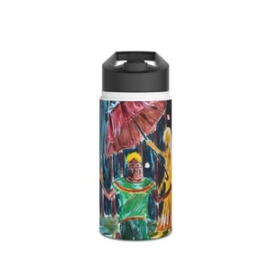 Insulated water bottle, leakproof travel flask for gym and hiking, 32 oz