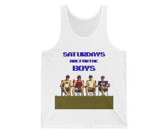 Saturdays Are For They Boys Pixel Art Mens Unisex Tank Top