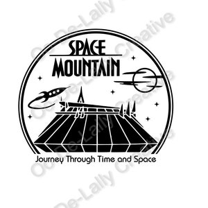 Space Mountain -  Tomorrowland Ride - SVG - PNG -  Magic Parks - Unique Vacation Designs- Theme Park Inspired