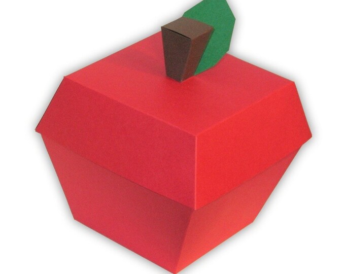 5 Large Apple Favor Boxes Etsy