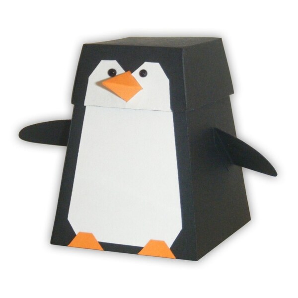 5 Large Penguin Favor Boxes