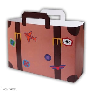 Pegatina grande de World Traveler cubierta para maleta grande, caja de regalo, plantilla de color imprimible, PDF digital (colores personalizados disponibles)