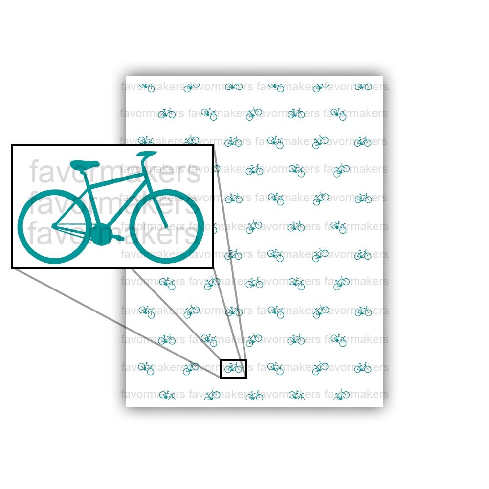 Bicycle Patterned Paper for Scrapbooking and Gift Wrapping Etsy