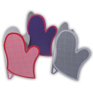 Cartões em branco para luvas de forno ou convites de festa para impressão em PDF digital em cores (cores personalizadas disponíveis)