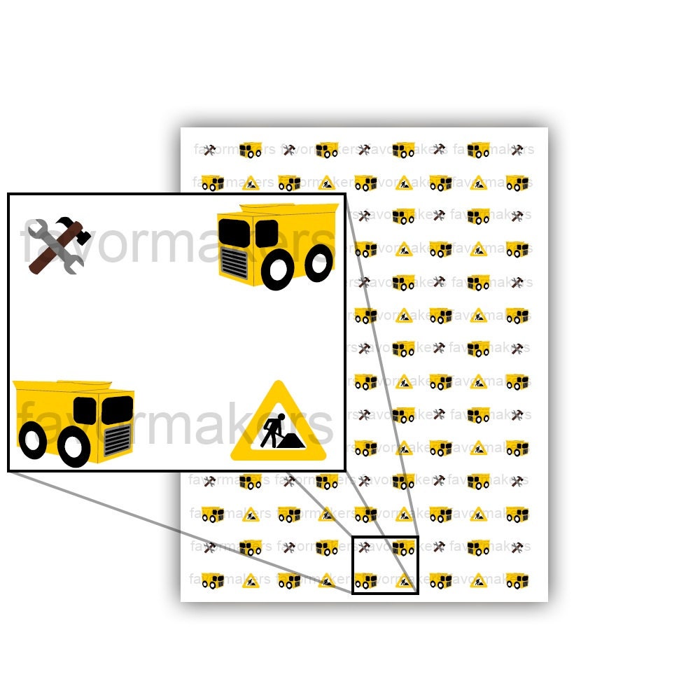 Construction Dump Truck Patterned Paper for Scrapbooking and - Etsy