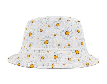 Daisy and hearts Bucket Hat (AOP)