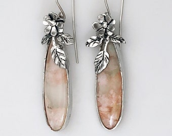 Silver Cherry Blossom Earrings