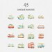 Public Transportation Clipart Pack for Commercial Use, Watercolor ...