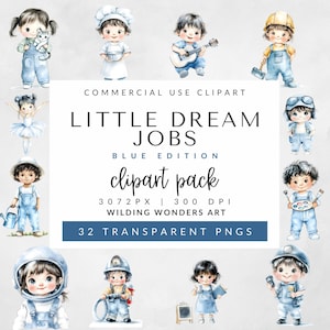 Enfants en carrière des cliparts pour un usage commercial, des cliparts profession, des cliparts fille patron, des cliparts éducatifs, des cliparts travaux aquarelle, infirmière Png