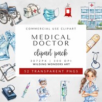 Premium Vector Clipart - Kawaii Doctor Clipart - Kawaii Clip Art Set ...