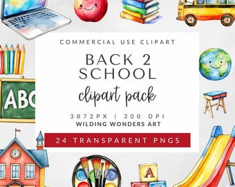 Pacote de clipart colorido de volta às aulas para uso comercial, gráficos de agradecimento a professores, designs de sublimação, PNG de professores, decoração de sala de aula