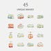 Public Transportation Clipart Pack for Commercial Use, Watercolor ...