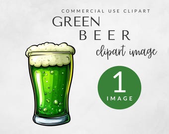 Green Beer Clipart Pack for Commercial Use, St Patricks Day PNG, Beer Mug PNG, Irish Beer, Clover Beer, Irish Pub Clipart, Happy St Patricks