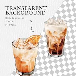 A watercolor-style dirty soda clipart pack featuring 28 unique drink and fruit illustrations. Includes a variety of colorful soda combinations with ice, cream, citrus, berries, and garnishes. Files are high-resolution 300 DPI PNGs with transparent backgrounds for easy layering and design use. Suitable for menus, party decor, invitations, digital products, and creative projects.