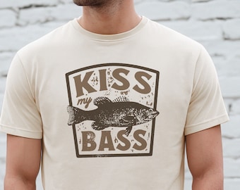 Kiss My Bass Fishing Shirt, Funny Fisherman Gift
