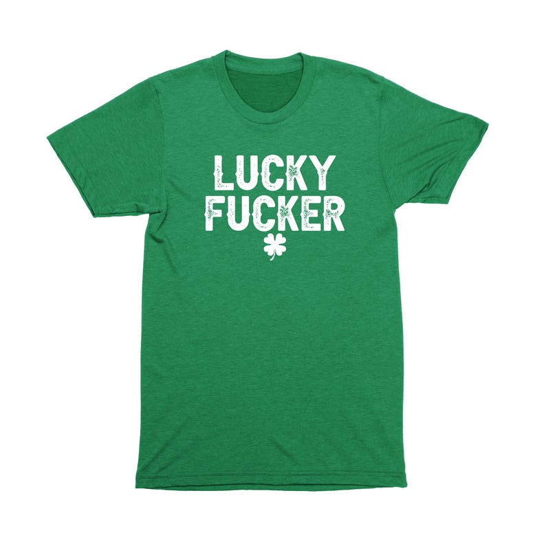 Funny St Patricks Day Couples Shirt: Lucky & Offensive Graphic Tee afbeelding 4