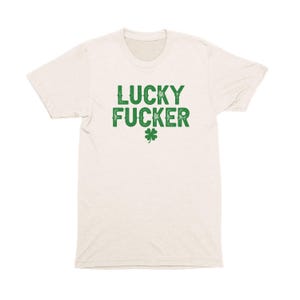 Funny St Patricks Day Couples Shirt: Lucky & Offensive Graphic Tee afbeelding 8