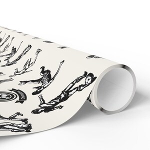 Vintage Soccer Wrapping Paper: Sports Fan Gift Wrap image 5