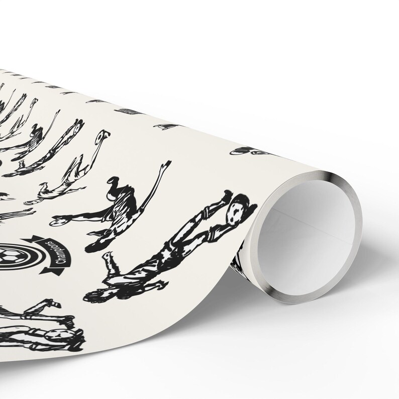 Vintage Soccer Wrapping Paper: Sports Fan Gift Wrap image 5