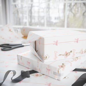 Carta da regalo personalizzata Ballerina, carta da regalo per ragazze, elegante Natale, balletto, ballerina vintage, carta da regalo personalizzata per il compleanno delle ragazze