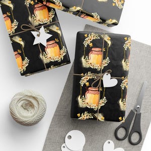 Papel de regalo vintage con diseño de abejas: papel de regalo con diseño de colmena retro imagen 2