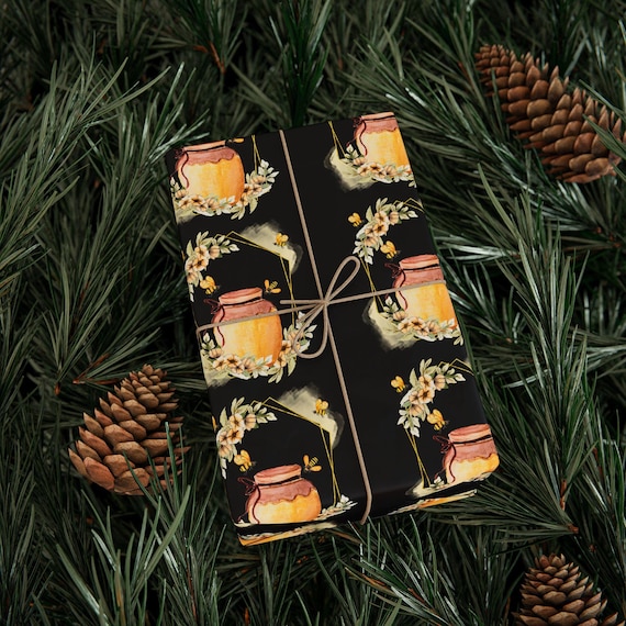 Vintage Honeybee Gift Wrap: Retro Beehive Wrapping Paper