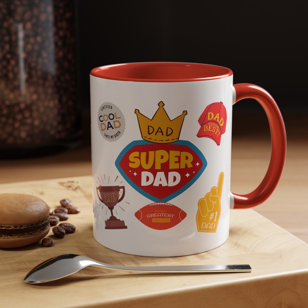 thumbnail image 2 of Personalised Super Dad Stainless Steel Mug 2 of 14