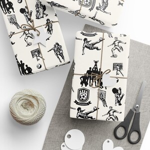 Vintage Soccer Wrapping Paper: Sports Fan Gift Wrap image 4