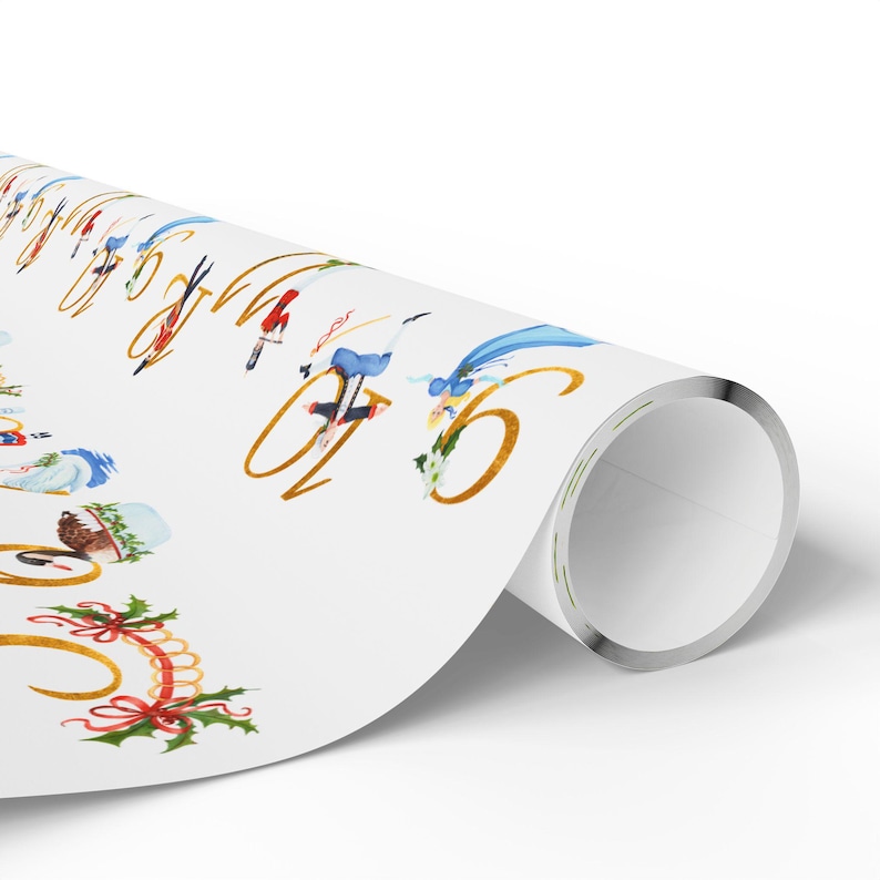 12 Days of Christmas Gift Wrap, Preppy Christmas, Vintage Christmas