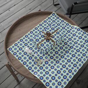 Griechisches Böses Auge Geschenkpapier: Glücksbringer Geschenkpapier Bild 4
