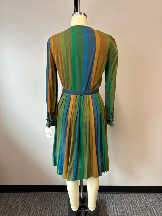 1960s striped dress with matching belt double bar… - image 3