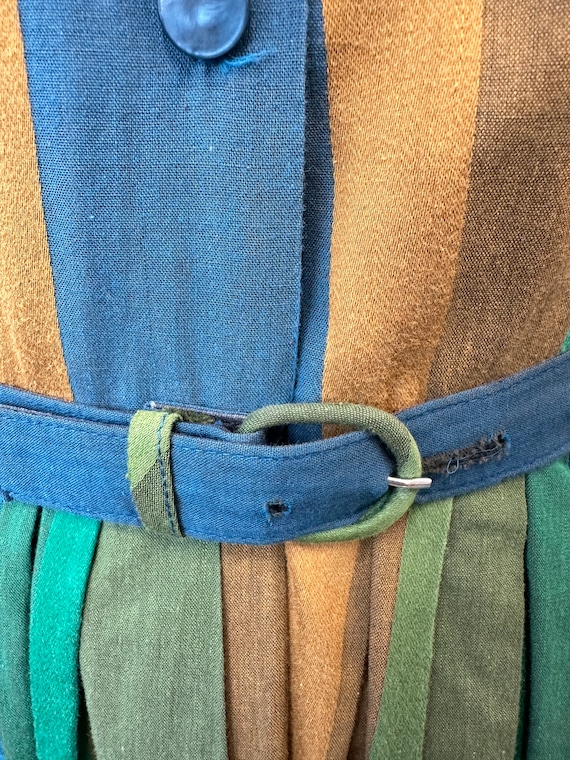 1960s striped dress with matching belt double bar… - image 6