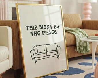 This Must Be The Place Print – Cozy Sofa Line Art (Digital Download)