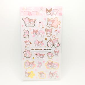 My Melody Kuromi Stickers 2025 Japan Limited , Cherry blossom design , Sanrio Stickers , Sanrio Friends , Rare