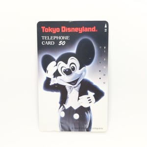 Cartões telefônicos japoneses Tokyo Disney Land Design, cartões Disney muito raros do Japão