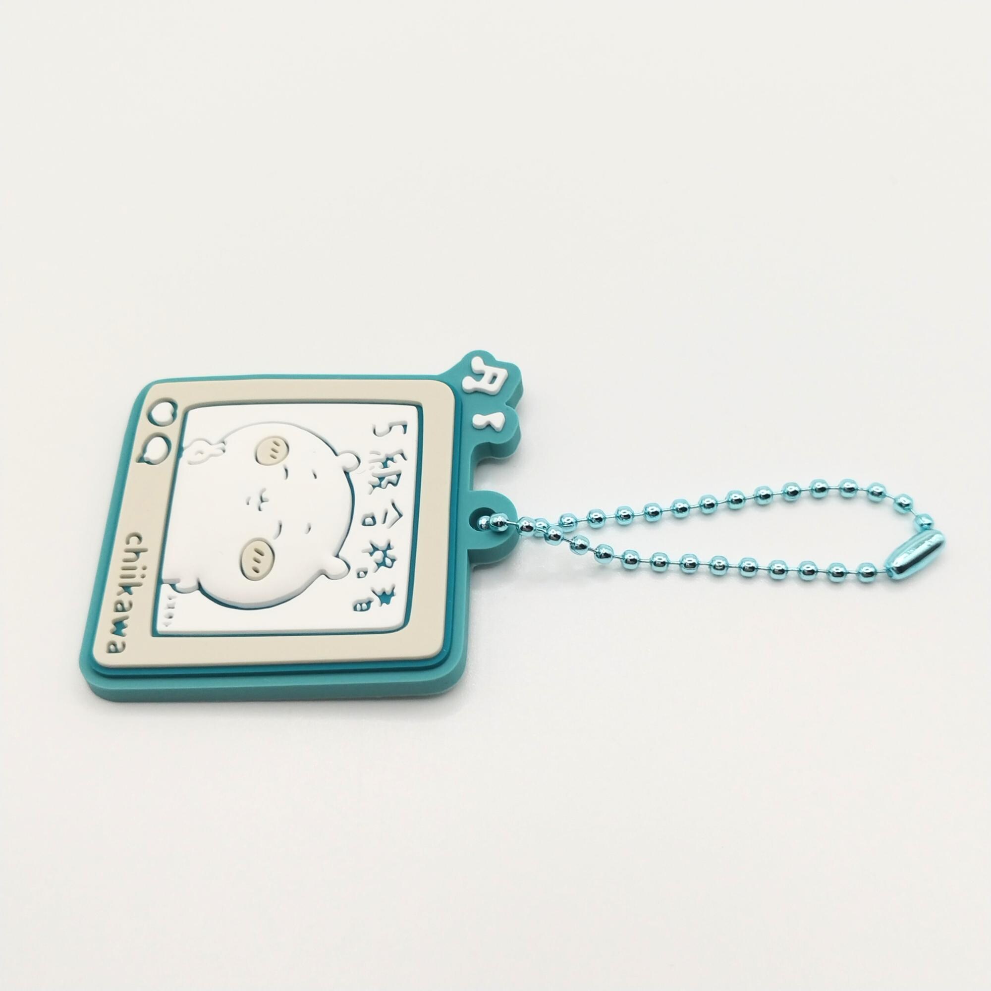 Chiikawa Spring Keychain Chiikawa Keychain Chiikawa Design | Rare Bandai Namco Rubber Key Chain ...