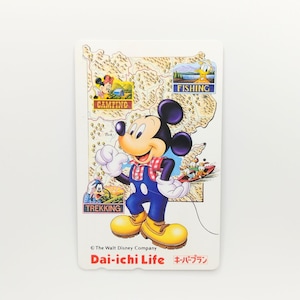 Carte téléphonique japonaise d'occasion avec motif Mickey Mouse, cartes Disney très rares du Japon