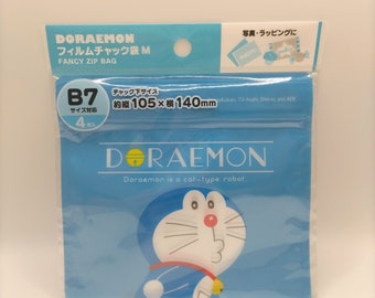 Doraemon Zip Bags,Collectible anime Kawaii Cute Holidays Gifts Japan Zip lock Bags Resealable,105mm×140mm,B7 size,Chuck  Mini For Cards