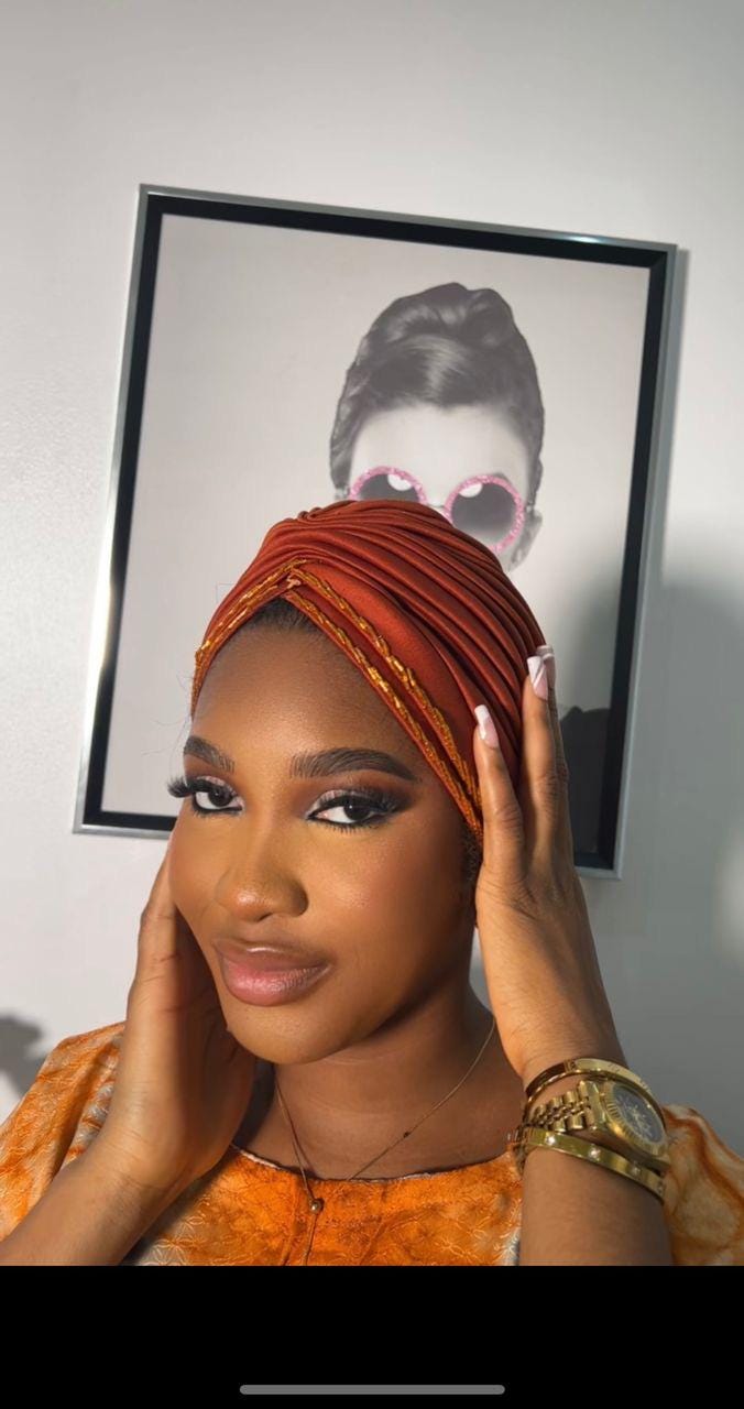 Beaded Scuba Turban: Pre-Tied African Headwrap