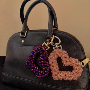 Herz Schlüsselanhänger, Kristall Perlen Herz Schlüsselanhänger, Herz Accessoires zum Valentinstag, Herz Schlüsselanhänger für Geldbörse oder Hose, einzigartiges Geschenk für Sie